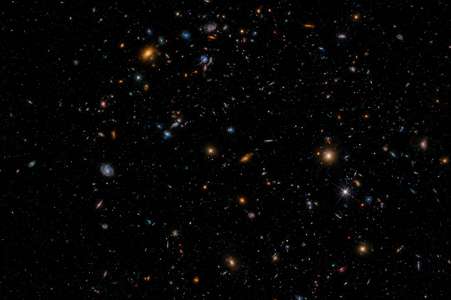 Deep field image of the universe