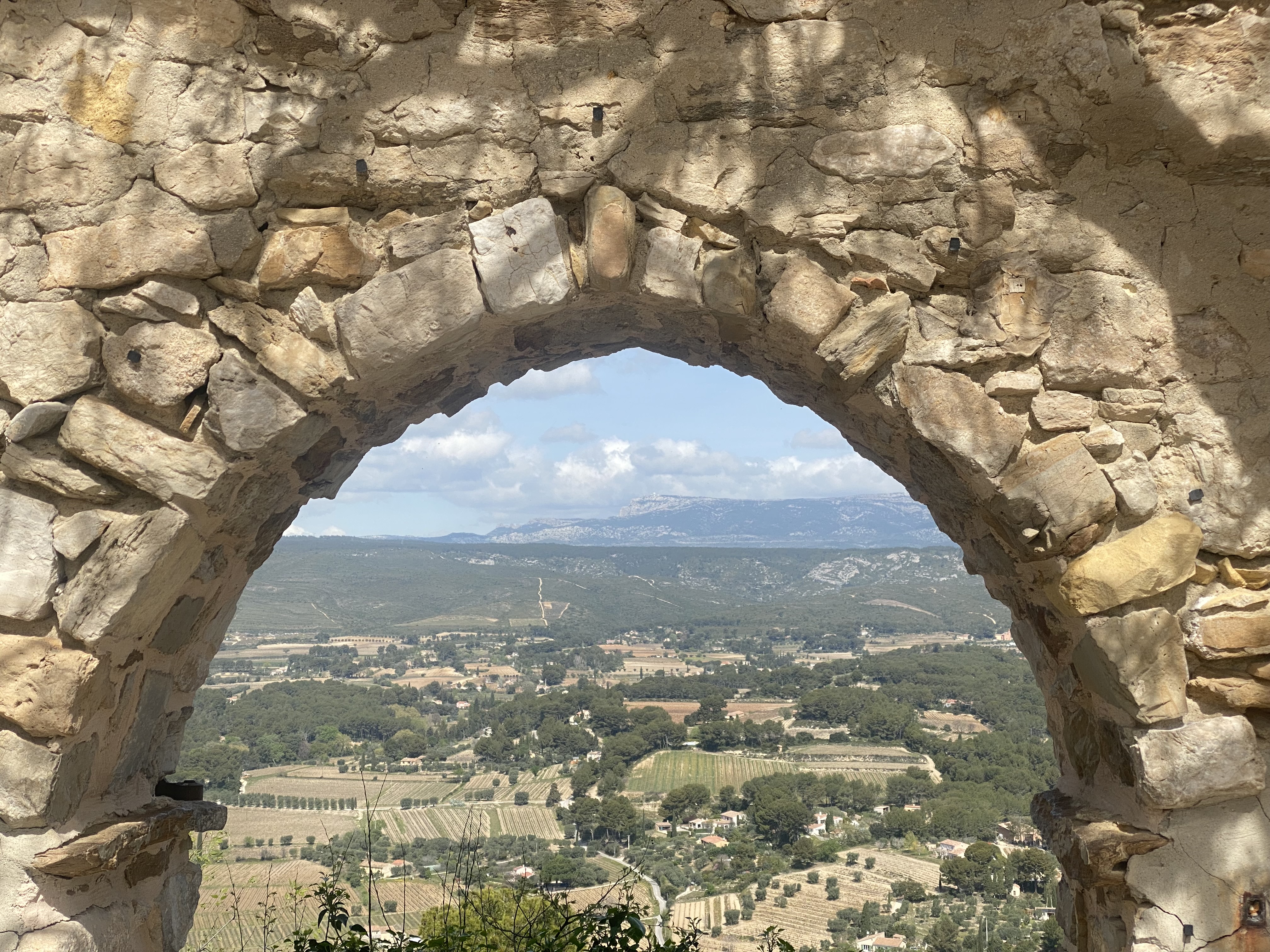 Stone arch overlooking the landscape