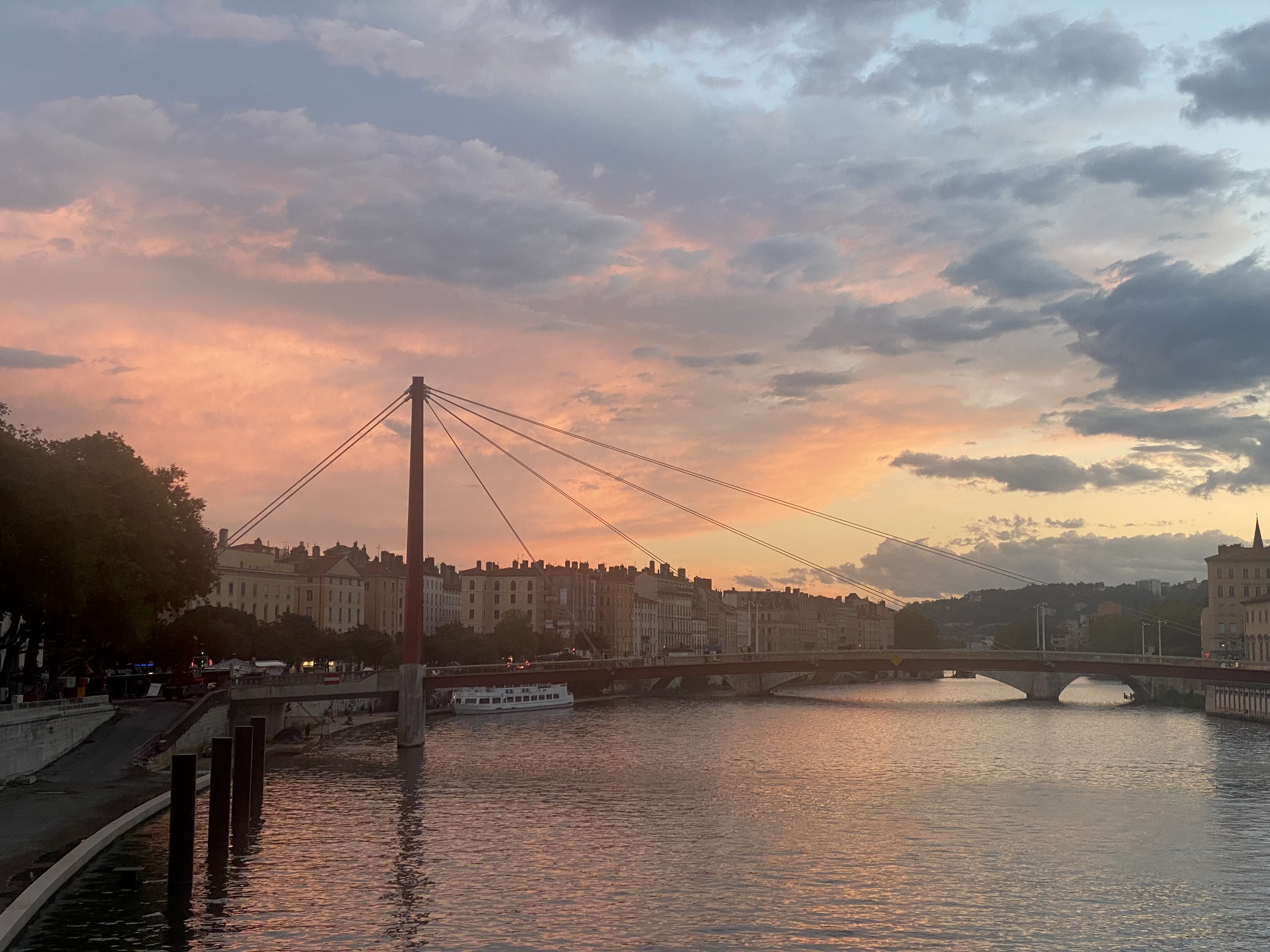 Sunset over Lyon, France